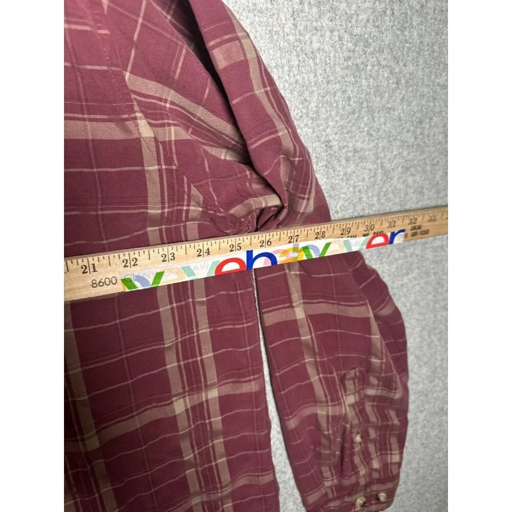 The North Face Mens XXL Shirt Button Long Sleeve Plaid Red Collared Top Casual‎